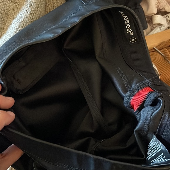 BLANKNYC pleather pants with red tripe on side like New - Picture 7 of 15